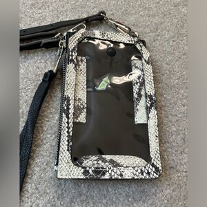 Aimee Kestenberg Leather Phone Crossbody Bag - Vanilla Snake